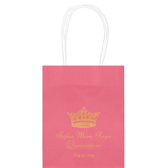 Delicate Princess Crown Mini Twisted Handled Bags